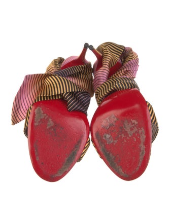 Christian Louboutin Satin Printed Sandals