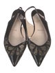 Christian Louboutin Spike Accents Leather Slingback Flats