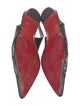 Christian Louboutin Spike Accents Leather Slingback Flats