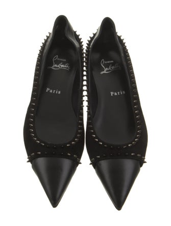 Christian Louboutin Suede Studded Accents Flats