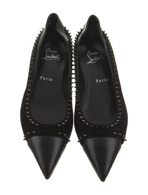 Christian Louboutin Suede Studded Accents Flats