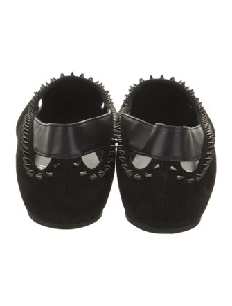 Christian Louboutin Suede Studded Accents Flats