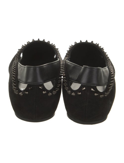 Christian Louboutin Suede Studded Accents Flats