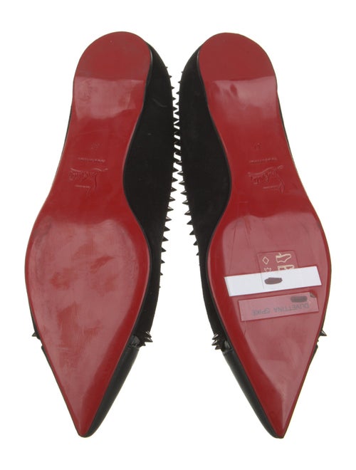 Christian Louboutin Suede Studded Accents Flats