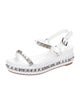 Christian Louboutin Leather Studded Accents Espadrilles