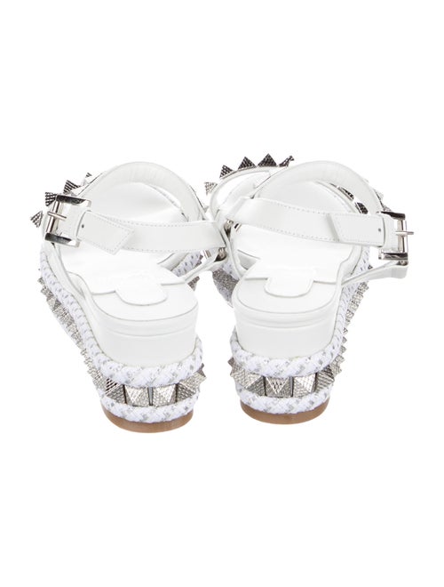 Christian Louboutin Leather Studded Accents Espadrilles