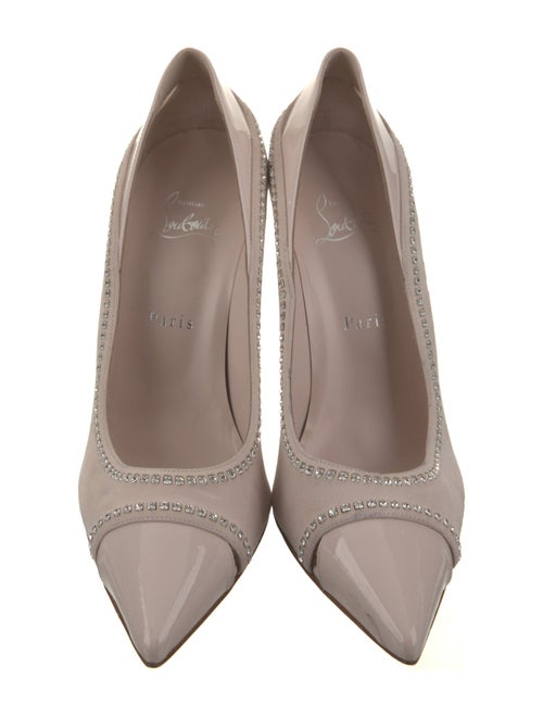 Christian Louboutin Suede Crystal Embellishments Pumps