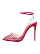 Christian Louboutin PVC Studded Accents Slingback Pumps