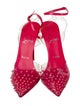 Christian Louboutin PVC Studded Accents Slingback Pumps