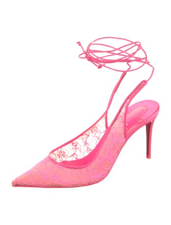 Christian Louboutin Lace Slingback Pumps