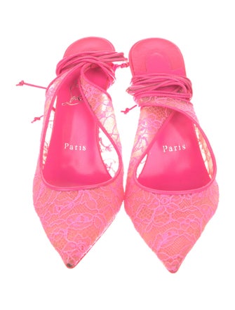 Christian Louboutin Lace Slingback Pumps