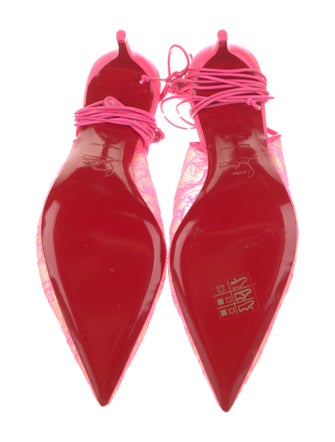 Christian Louboutin Lace Slingback Pumps