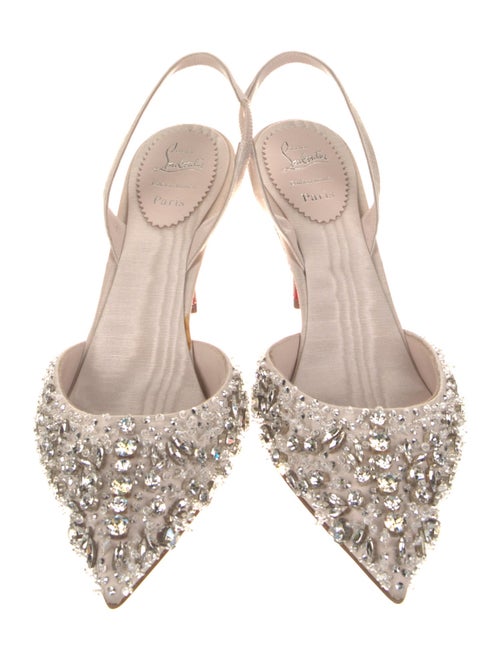 Christian Louboutin Crystal Embellishments Slingback Pumps