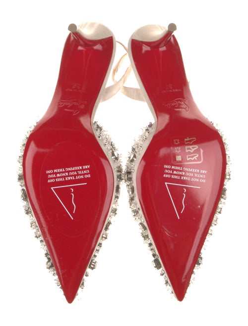 Christian Louboutin Crystal Embellishments Slingback Pumps