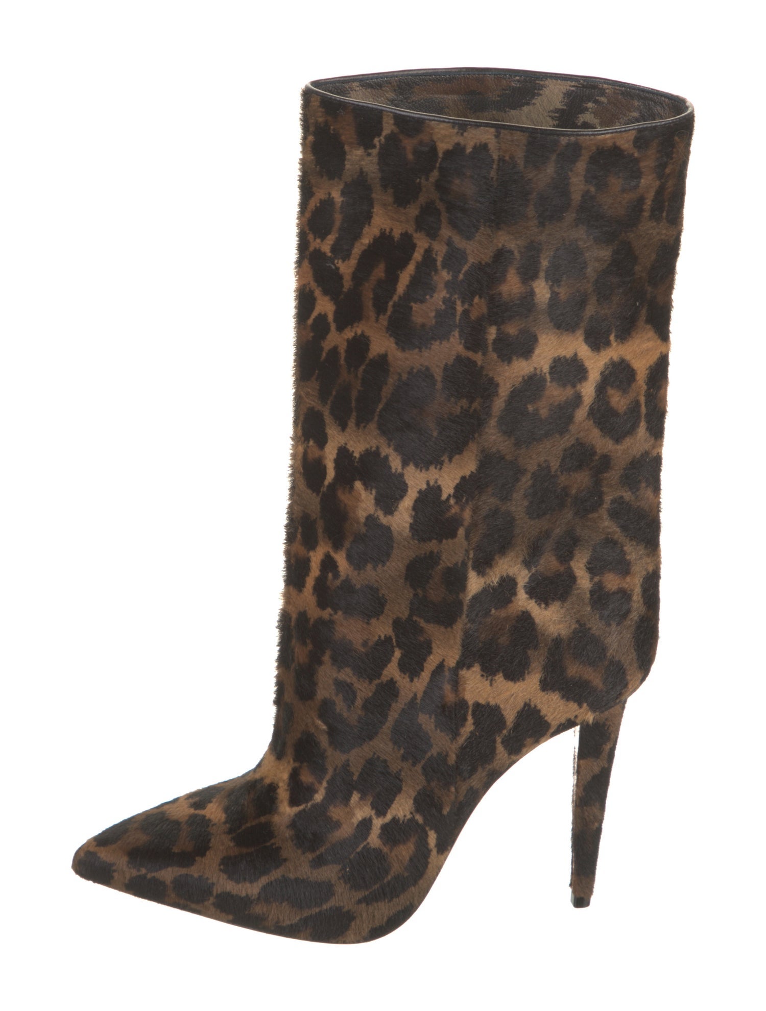 Christian Louboutin Calf Hair Animal Print Boots