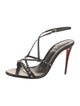 Christian Louboutin Leather Studded Accents Slingback Sandals
