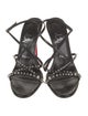 Christian Louboutin Leather Studded Accents Slingback Sandals