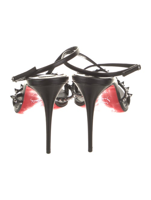 Christian Louboutin Leather Studded Accents Slingback Sandals