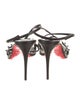 Christian Louboutin Leather Studded Accents Slingback Sandals