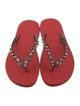 Christian Louboutin Rubber Studded Accents Flip Flops