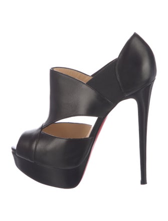 Christian Louboutin Leather Lasercut Accents Pumps