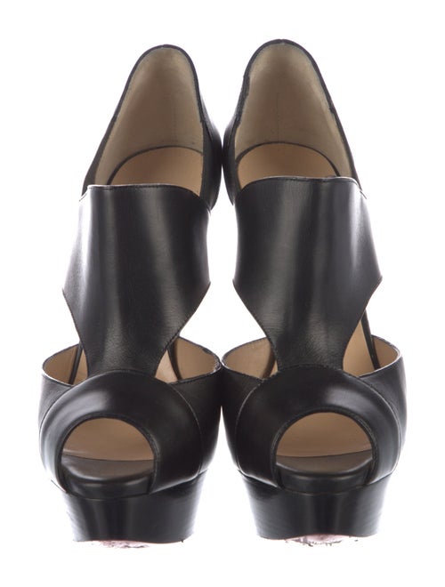 Christian Louboutin Leather Lasercut Accents Pumps