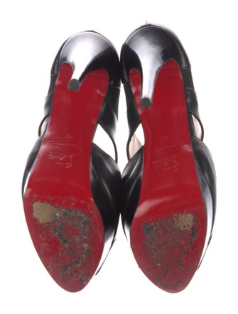Christian Louboutin Leather Lasercut Accents Pumps