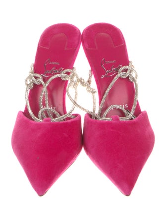 Christian Louboutin Velvet Sandals