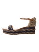 Christian Louboutin Spike Accents Denim Espadrilles