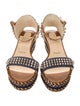Christian Louboutin Spike Accents Denim Espadrilles