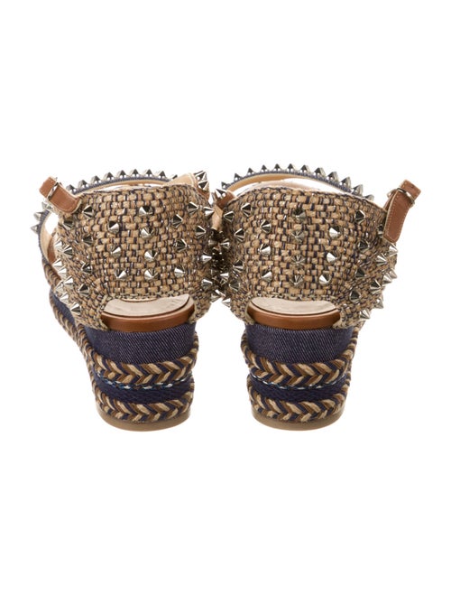 Christian Louboutin Spike Accents Denim Espadrilles