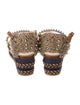 Christian Louboutin Spike Accents Denim Espadrilles