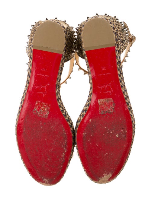 Christian Louboutin Spike Accents Denim Espadrilles