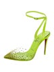 Christian Louboutin PVC Crystal Embellishments Slingback Pumps