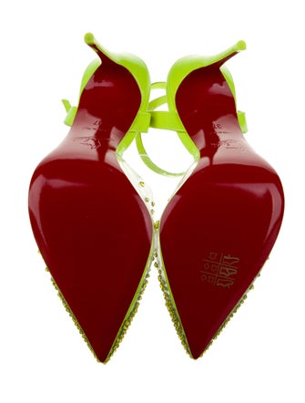 Christian Louboutin PVC Crystal Embellishments Slingback Pumps