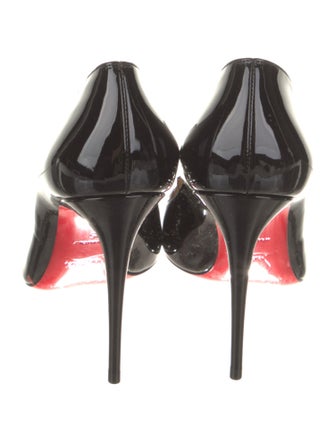 Christian Louboutin Patent Leather Scalloped Accent Pumps