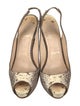 Christian Louboutin Python Animal Print Slingback Pumps