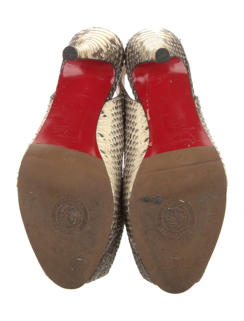 Christian Louboutin Python Animal Print Slingback Pumps