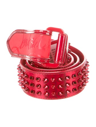 Christian Louboutin Patent Leather Studded Accents Belt