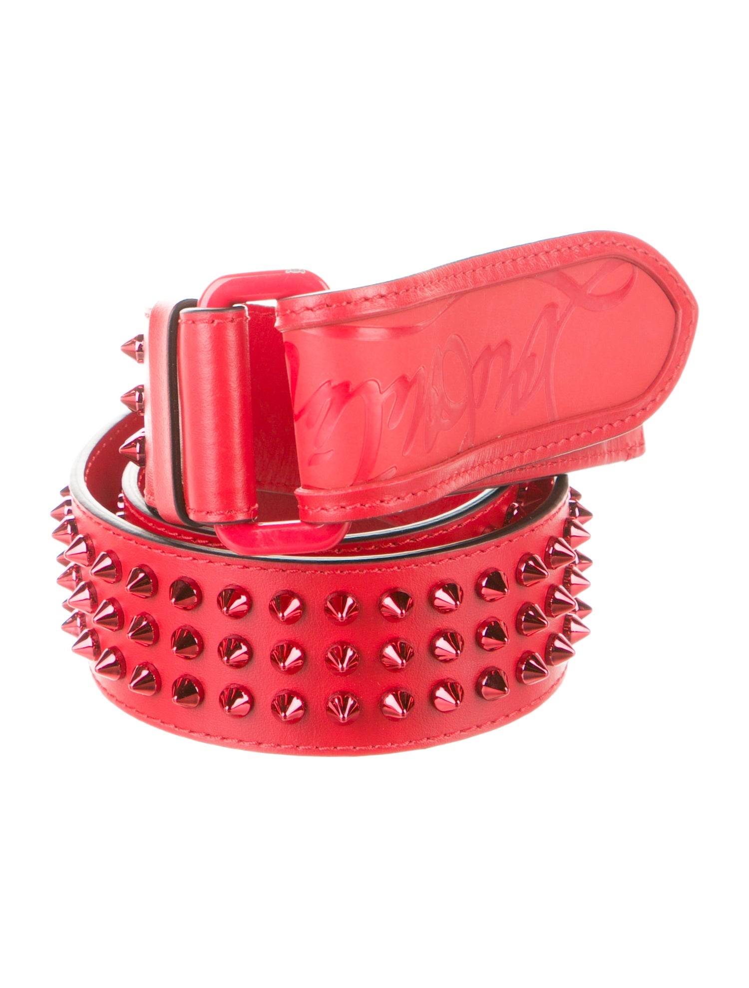 Christian Louboutin Leather Studded Accents Belt