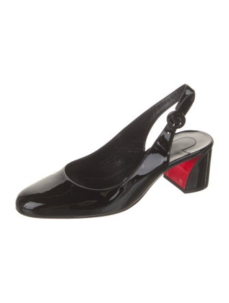 Christian Louboutin Patent Leather Slingback Pumps
