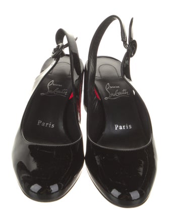 Christian Louboutin Patent Leather Slingback Pumps