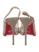 Christian Louboutin Suede Glitter Accents Slingback Pumps