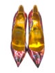 Christian Louboutin Patent Leather Floral Print Pumps