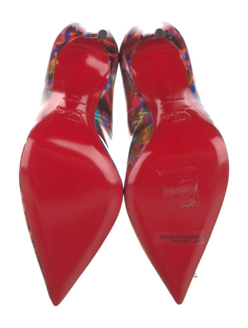Christian Louboutin Patent Leather Floral Print Pumps