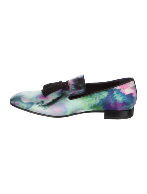 Christian Louboutin Satin Tie-Dye Print Loafers