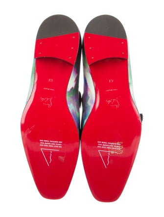 Christian Louboutin Satin Tie-Dye Print Loafers
