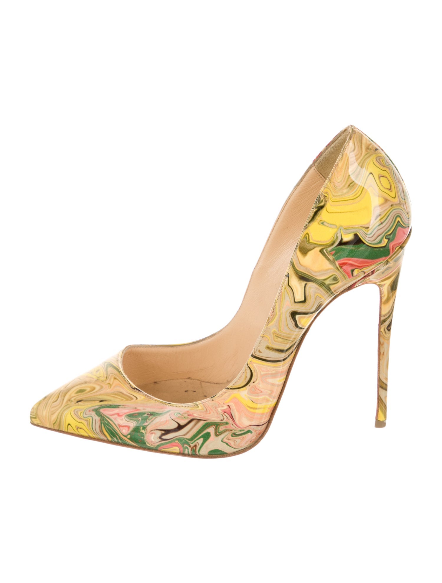 Christian Louboutin Patent Leather Printed Pumps
