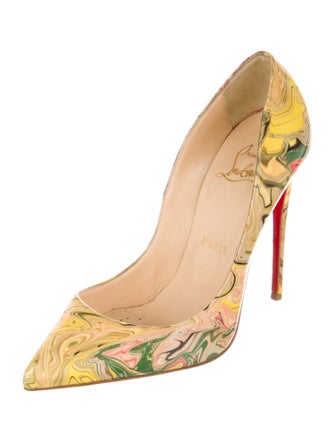 Christian Louboutin Patent Leather Printed Pumps