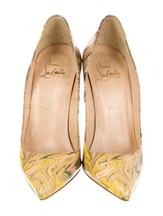 Christian Louboutin Patent Leather Printed Pumps